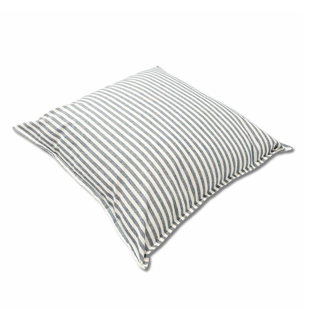 Cuscino imbottito 70 x 70 Riga bastoncino blu