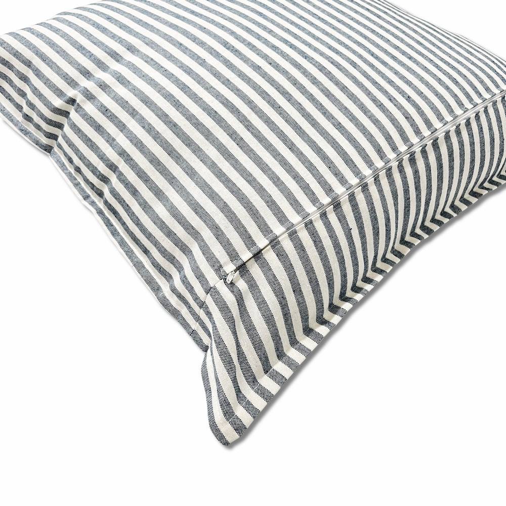 Cuscino imbottito 70 x 70 Riga bastoncino blu