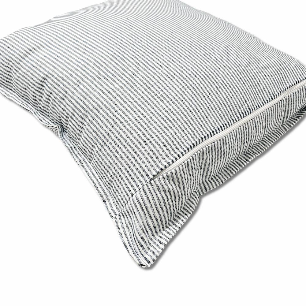 Cuscino imbottito 70 x 70 Millerighe blu