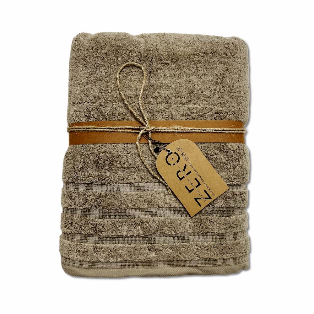 Telo bagno Zero da 650 gr Tinta unita Tortora Personalizzato