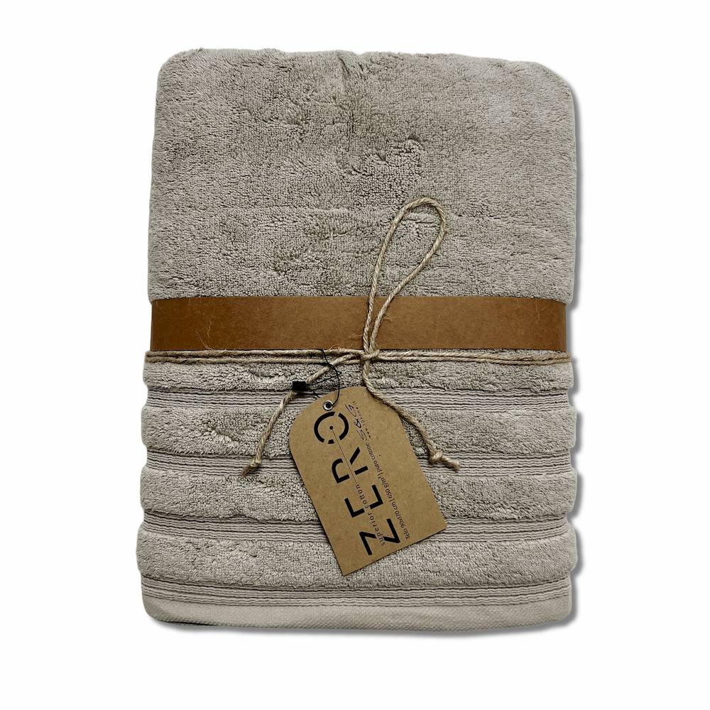 Telo bagno Zero da 650 gr Tinta unita Grigio Personalizzato