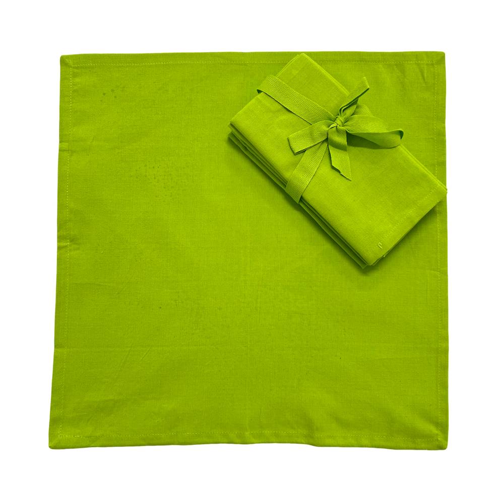 Set 4 tovaglioli verde acido Personalizzati