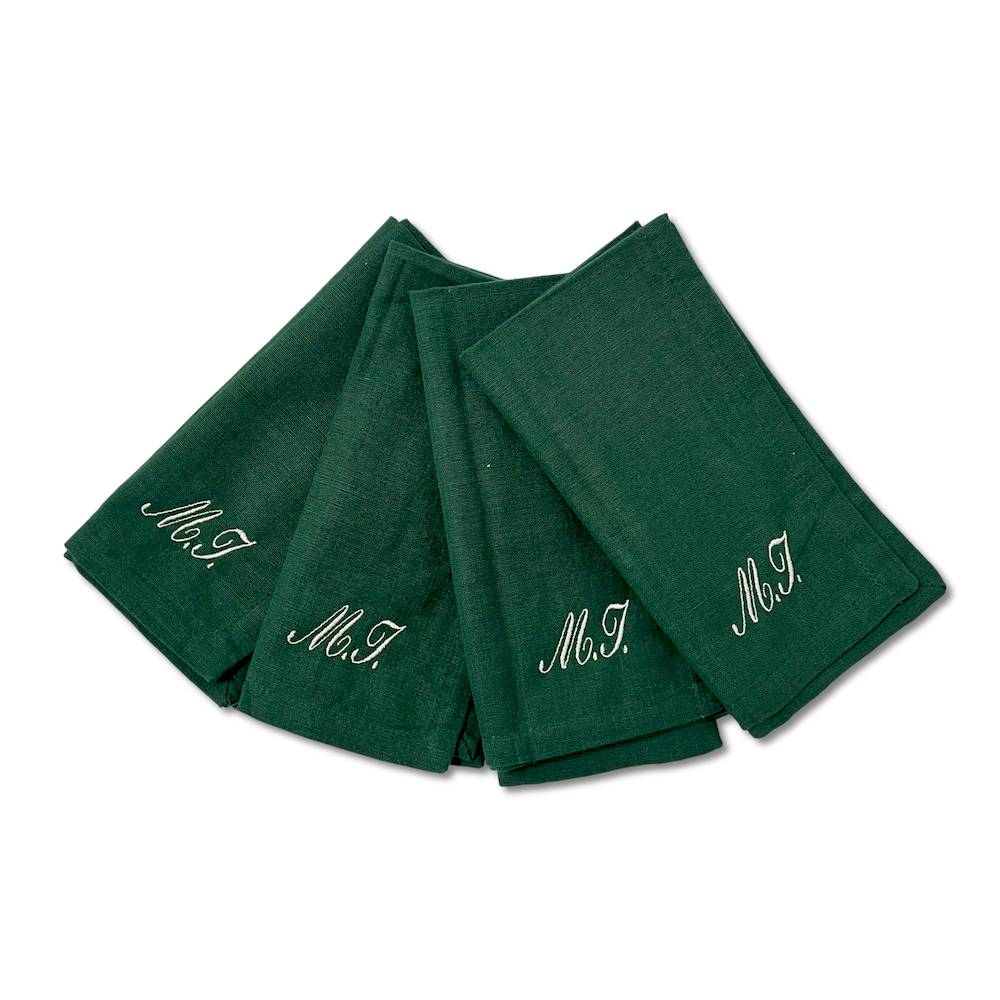 Set 4 tovaglioli verde acido Personalizzati