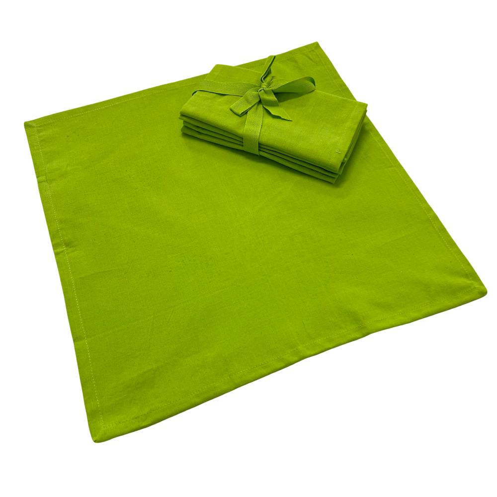 Set 4 tovaglioli verde acido Personalizzati