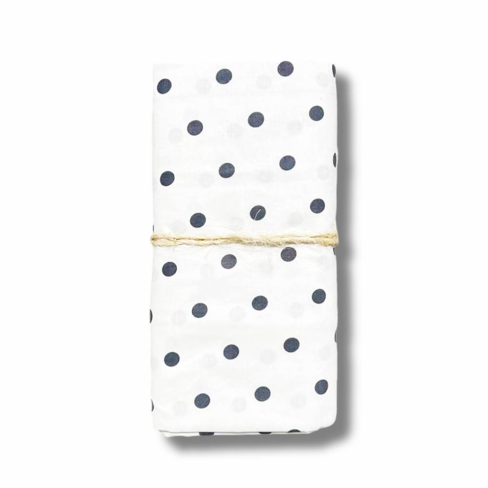 Copritutto Foulard cotone leggero manhattan pois grigio 260 x 280