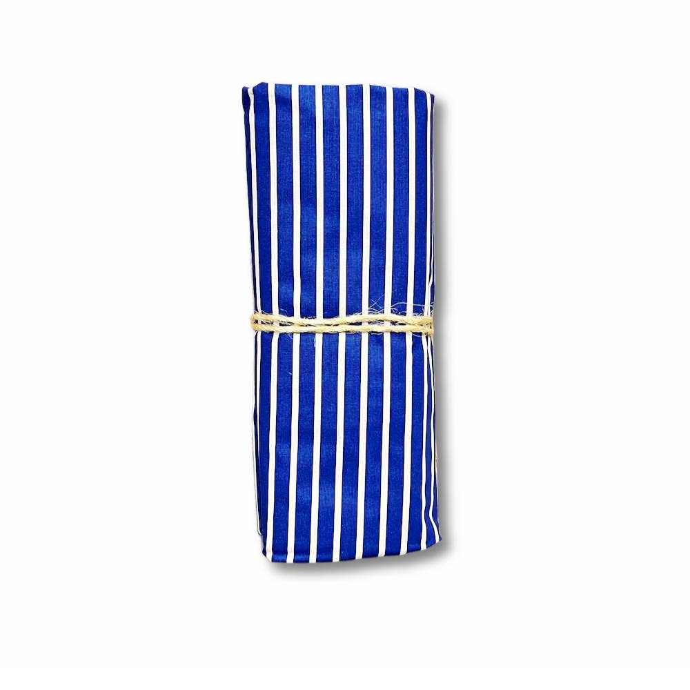 Lenzuolo sopra Rigato blu matrimoniale