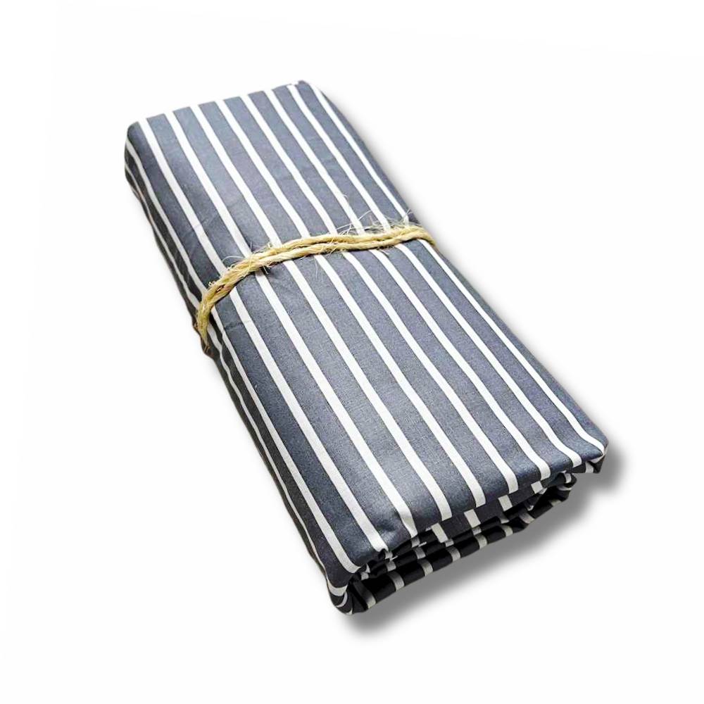 Lenzuolo sopra rigato Grigio matrimoniale