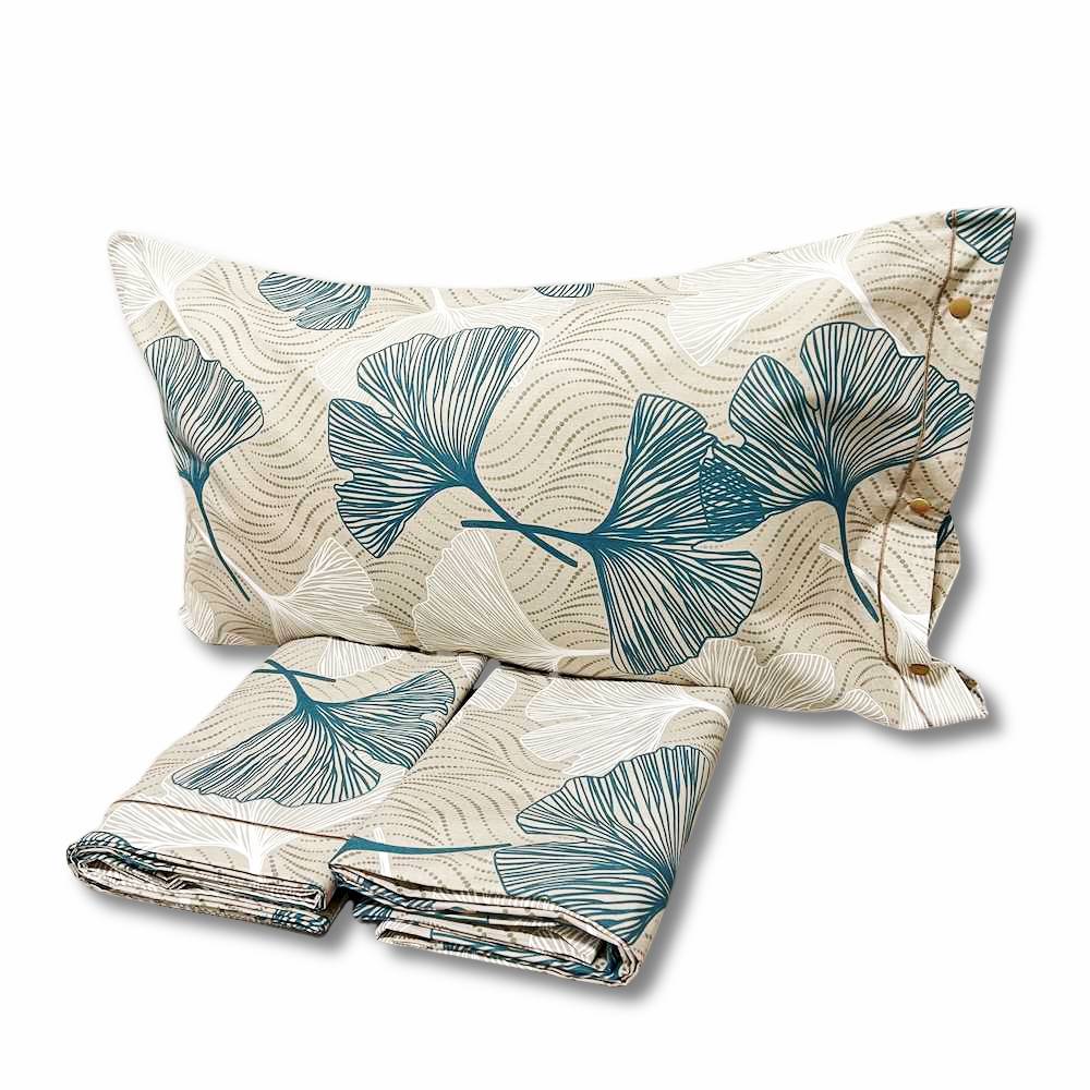 Completo Lenzuola Ginko verde matrimoniale