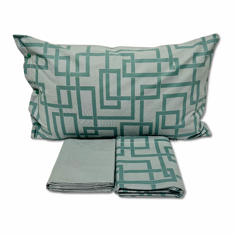 Completo Lenzuola Lab Verde piazza e mezzo