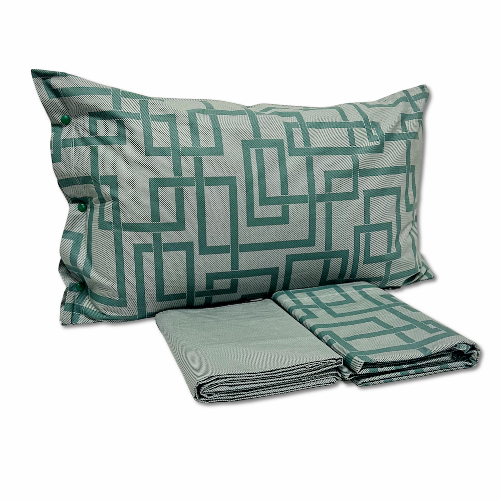 Completo Lenzuola Lab Verde piazza e mezzo