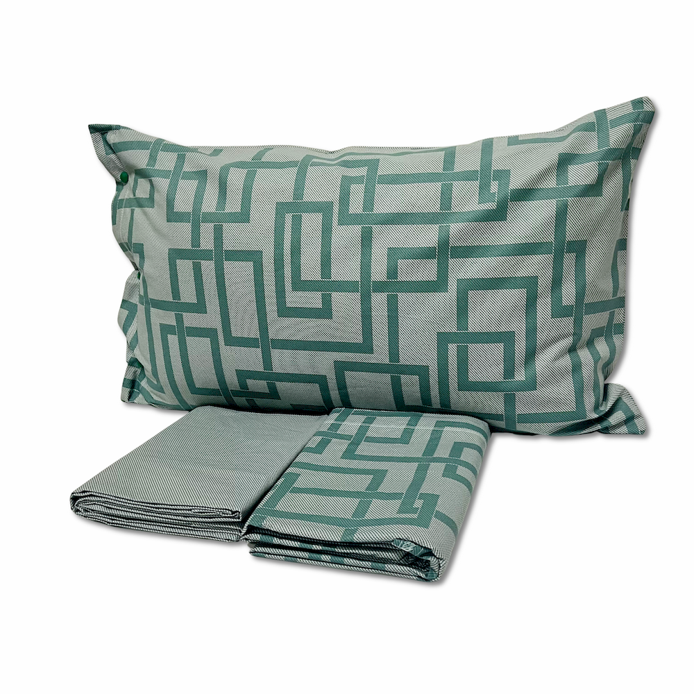 Completo Lenzuola Lab Verde piazza e mezzo