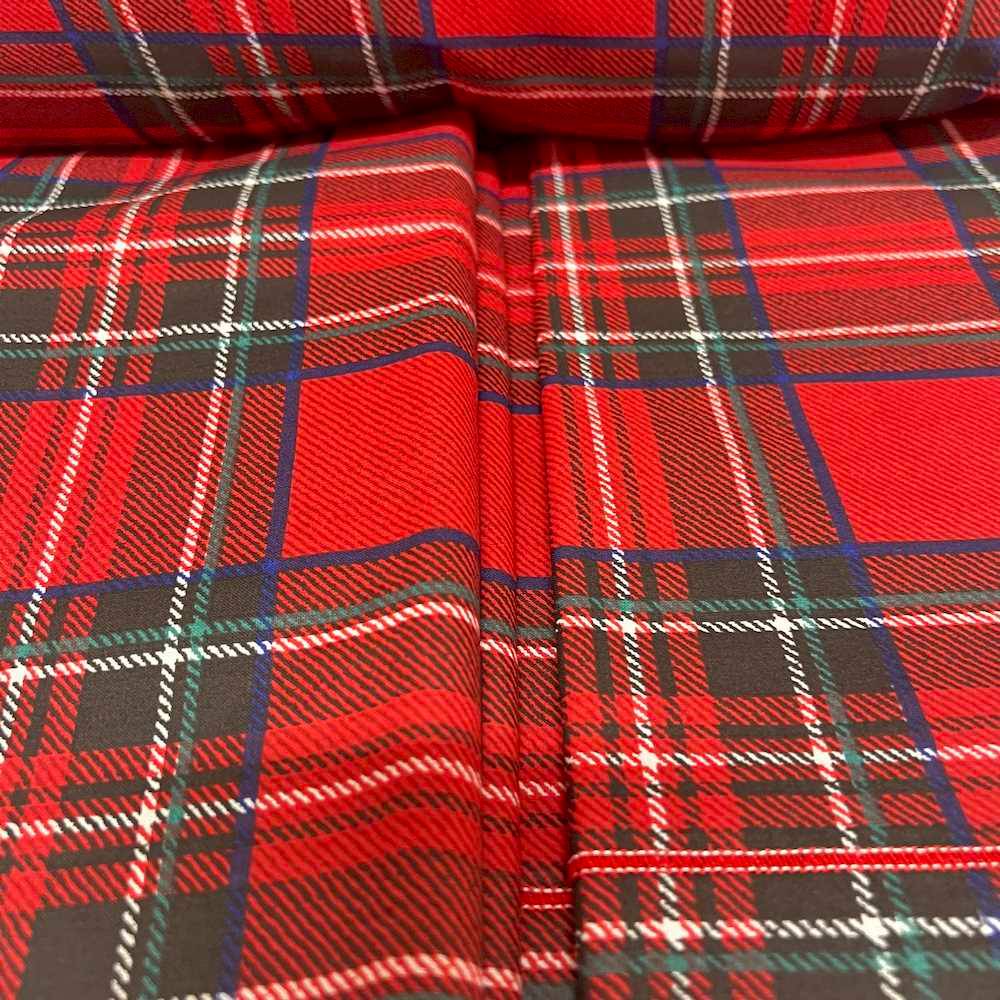 Completo Lenzuola Kilt rosso piazza e mezzo