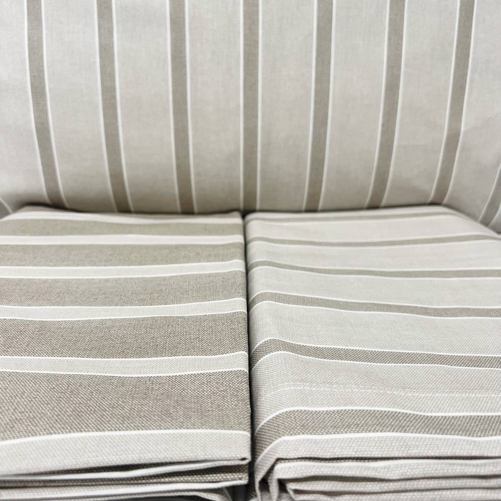 Completo Lenzuola California righe tortora singolo