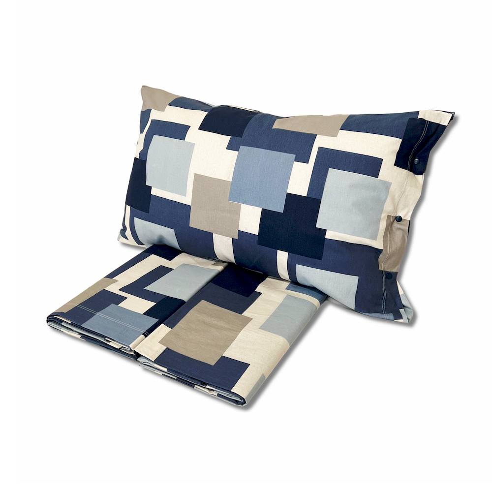 Completo Lenzuola City azzurro singolo
