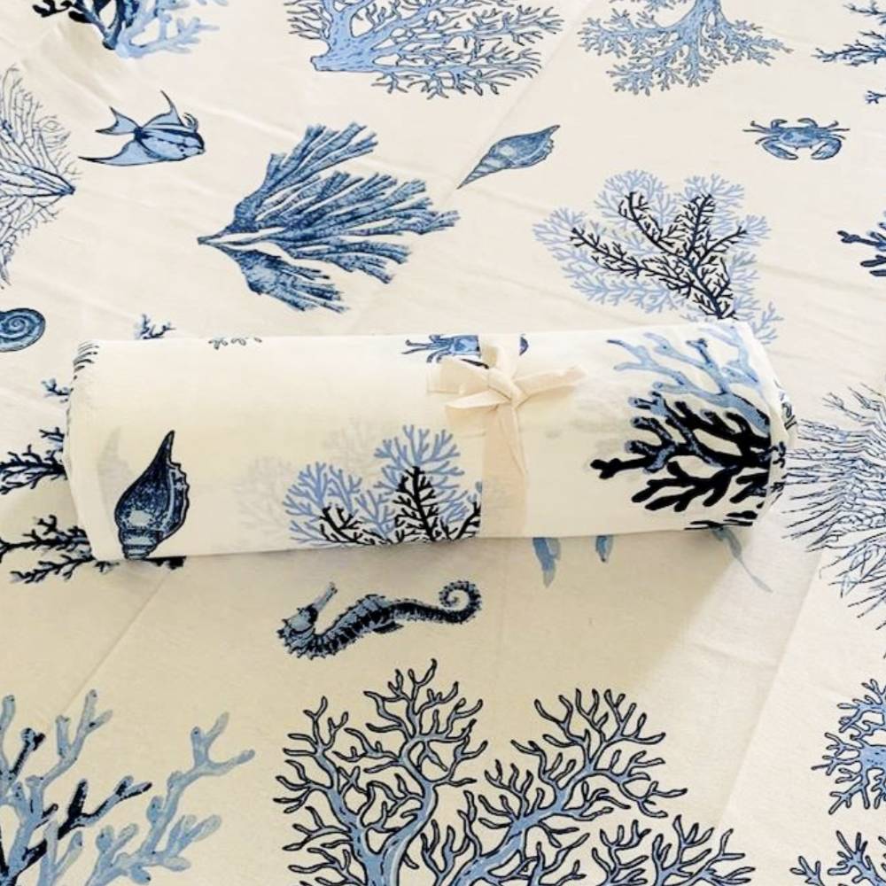 Telo Copridivano copritutto Coralli blu 260 x 280