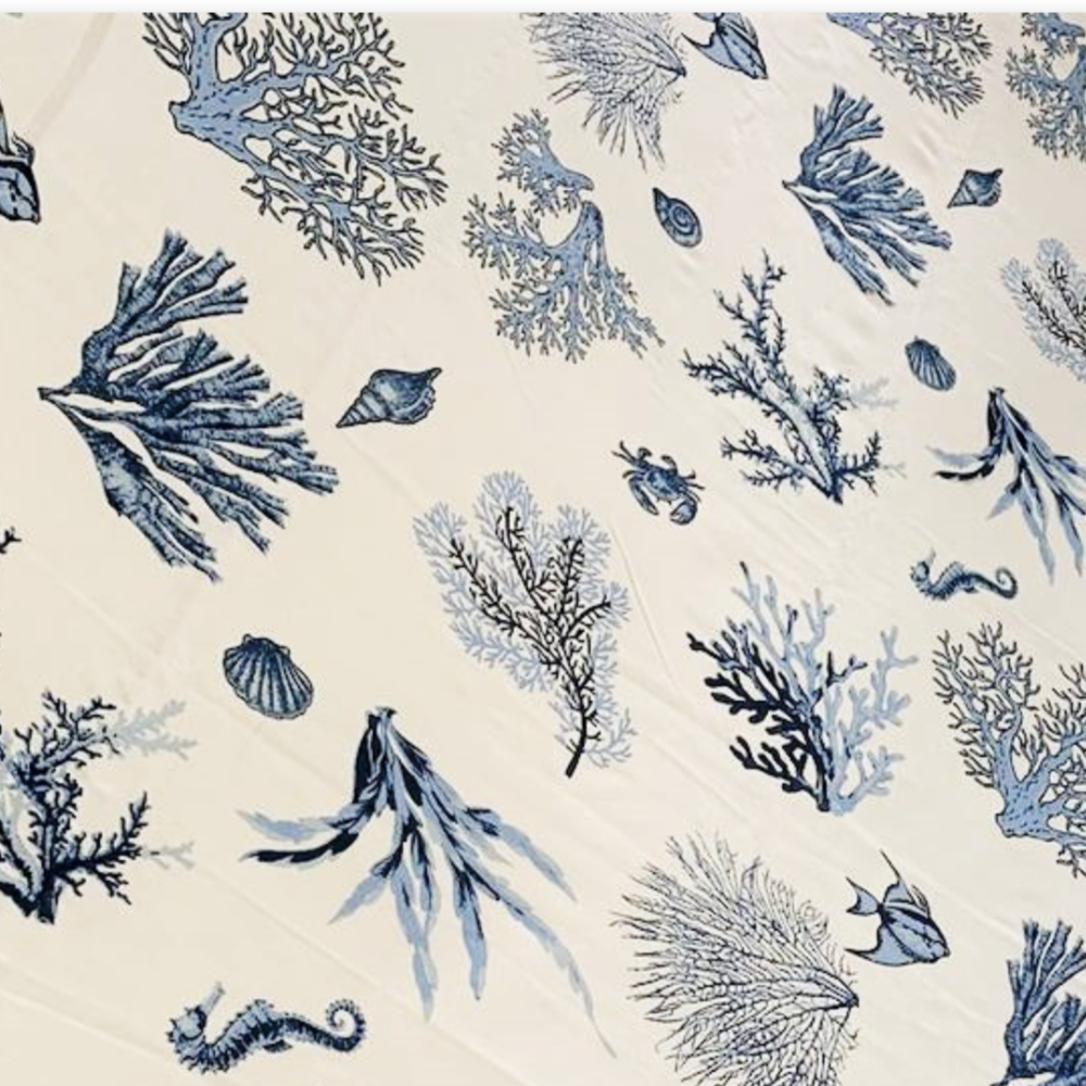 Telo Copridivano copritutto Coralli blu 260 x 280