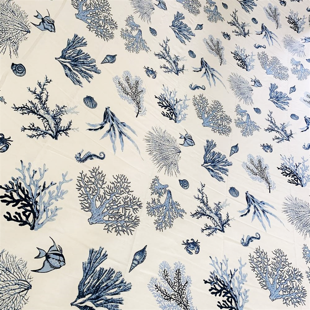 Telo Copridivano copritutto Coralli blu 160 x 280