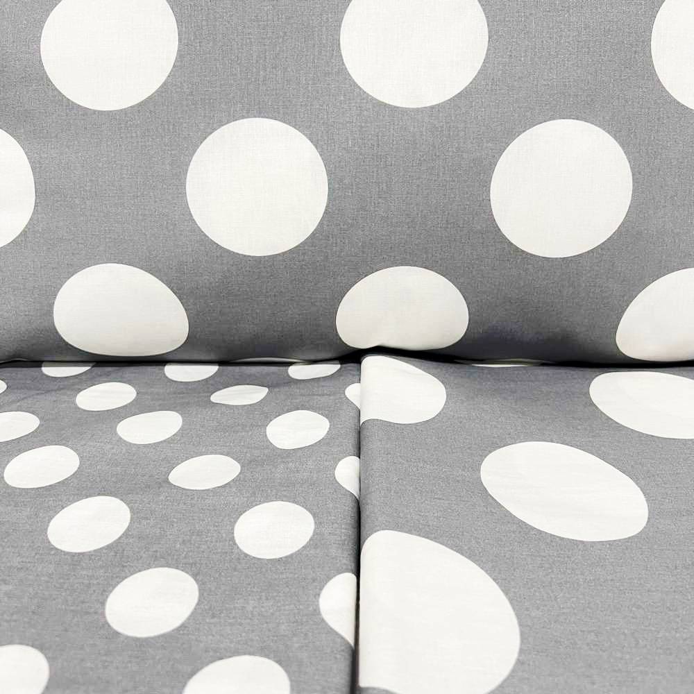 Completo Lenzuola moon pois grigio piazza e mezzo