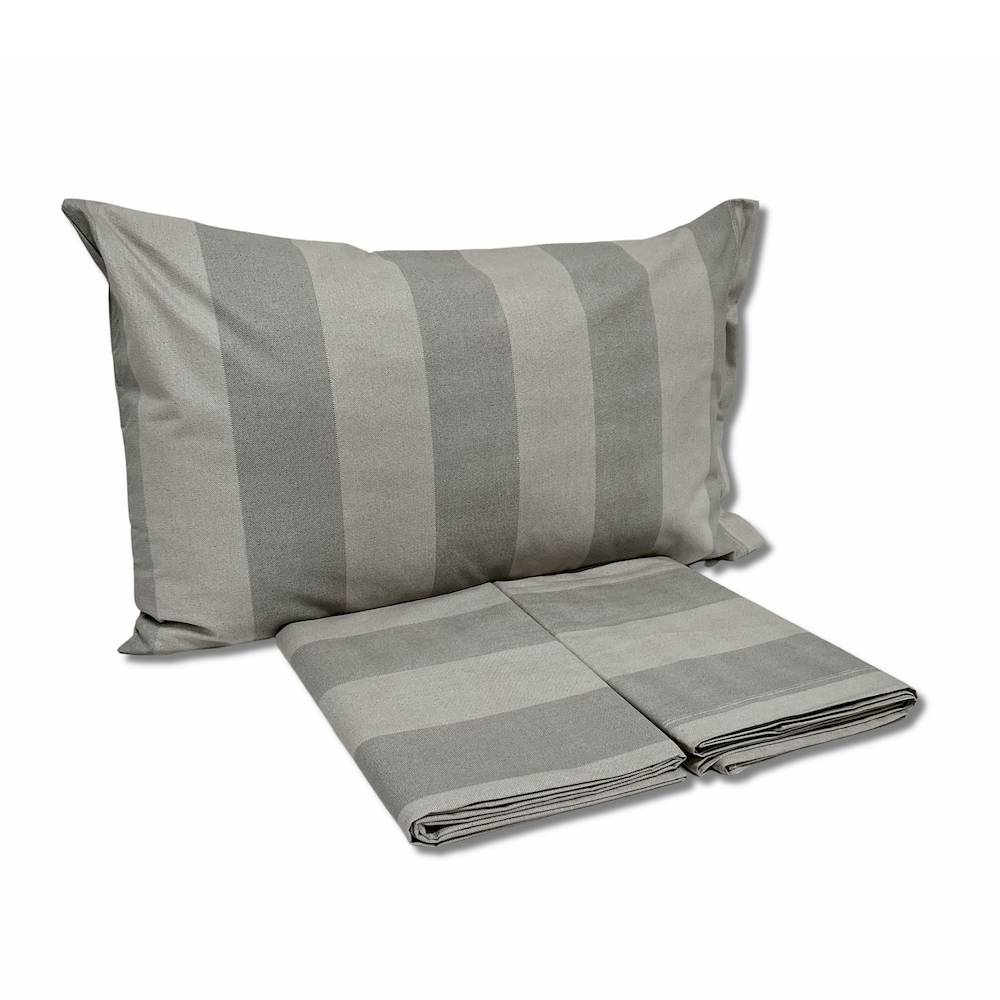 Completo Lenzuola Rigoni grigio matrimoniale