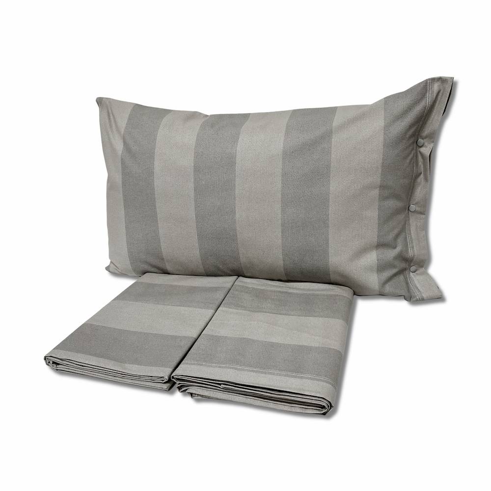 Completo Lenzuola Rigoni grigio matrimoniale