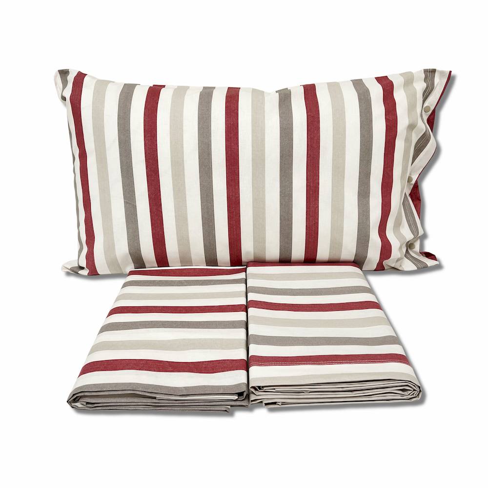 Completo Lenzuola James bordeaux singolo