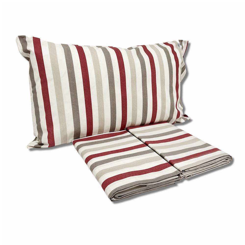 Completo Lenzuola James bordeaux singolo