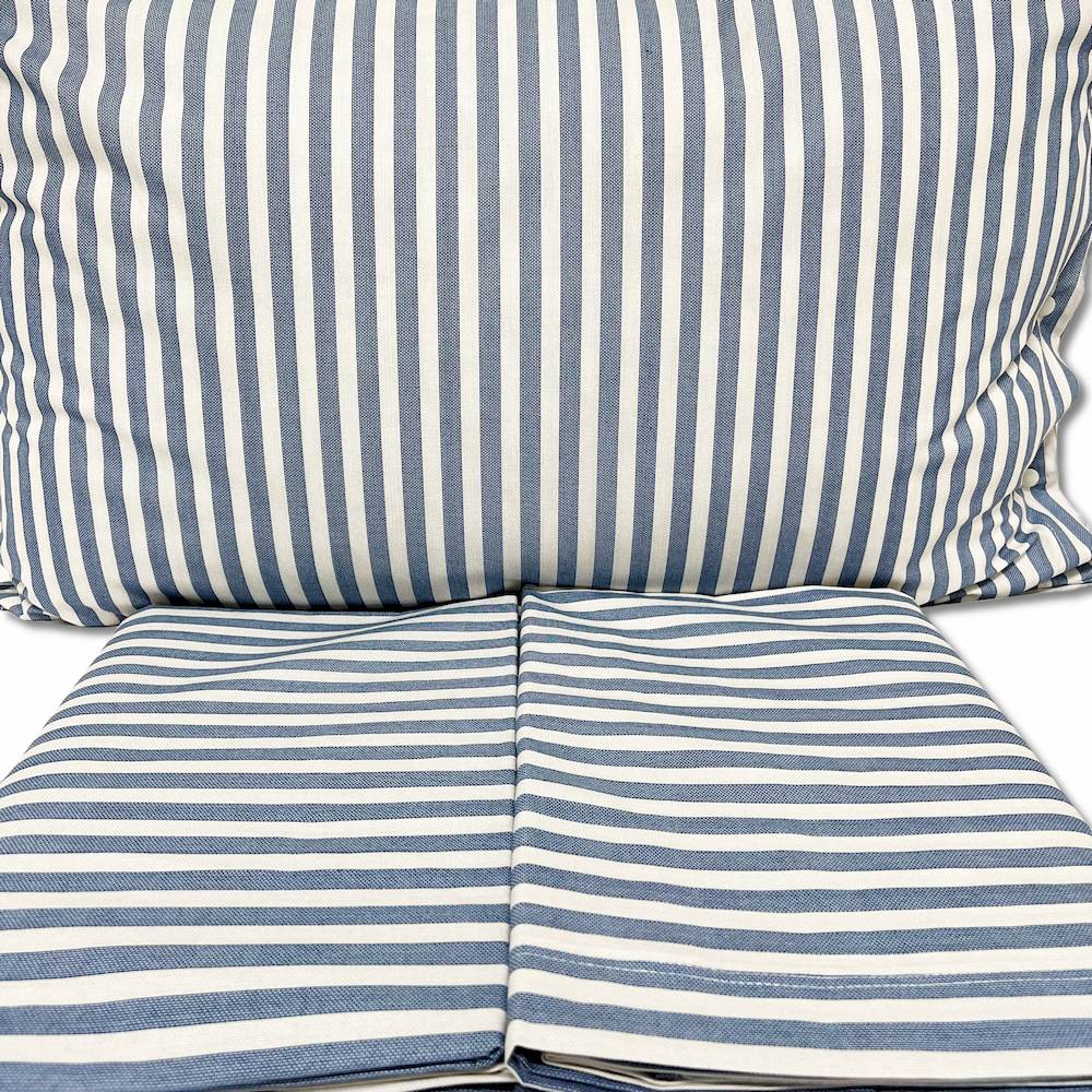 Completo Lenzuola Riga bastoncino blu singolo
