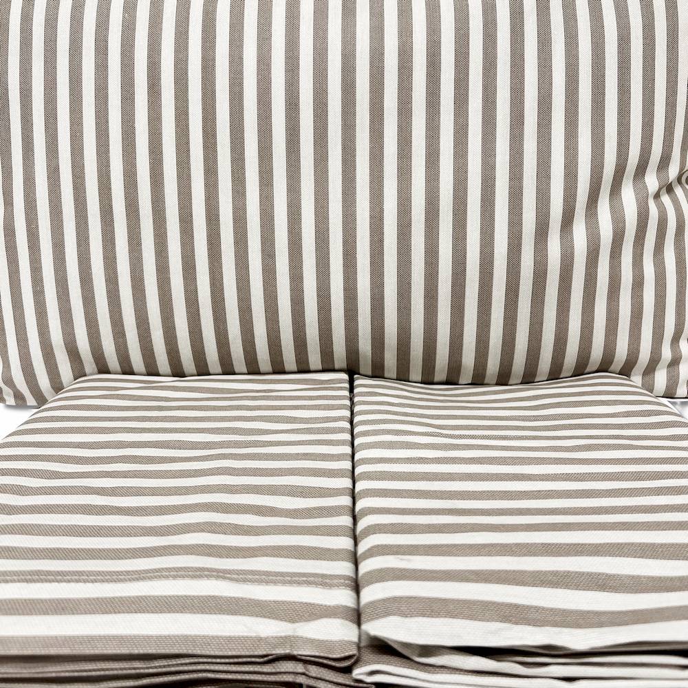 Completo Lenzuola Riga bastoncino tortora matrimoniale