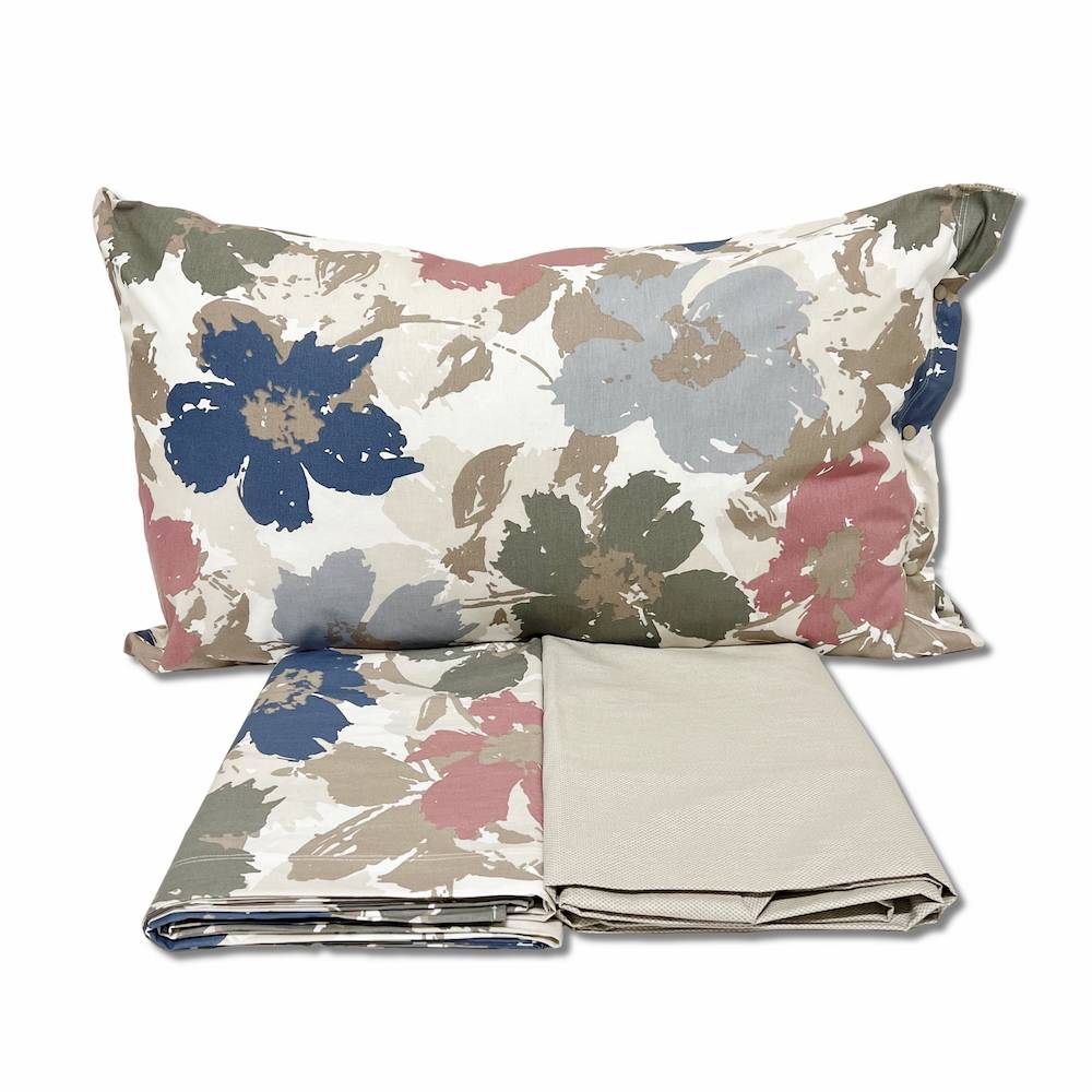 Completo Lenzuola Kim rosa e azzurro Singolo