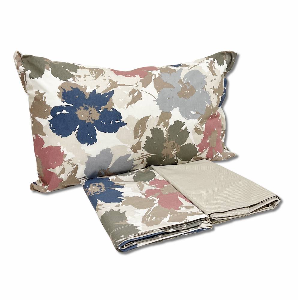 Completo Lenzuola Kim rosa e azzurro Singolo