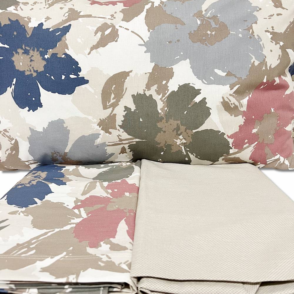 Completo Lenzuola Kim rosa e azzurro Singolo