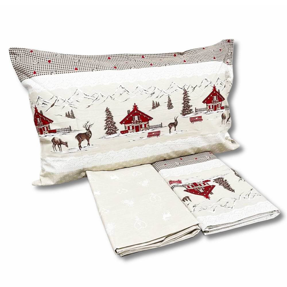 Completo Lenzuola Baita in Valbadia matrimoniale