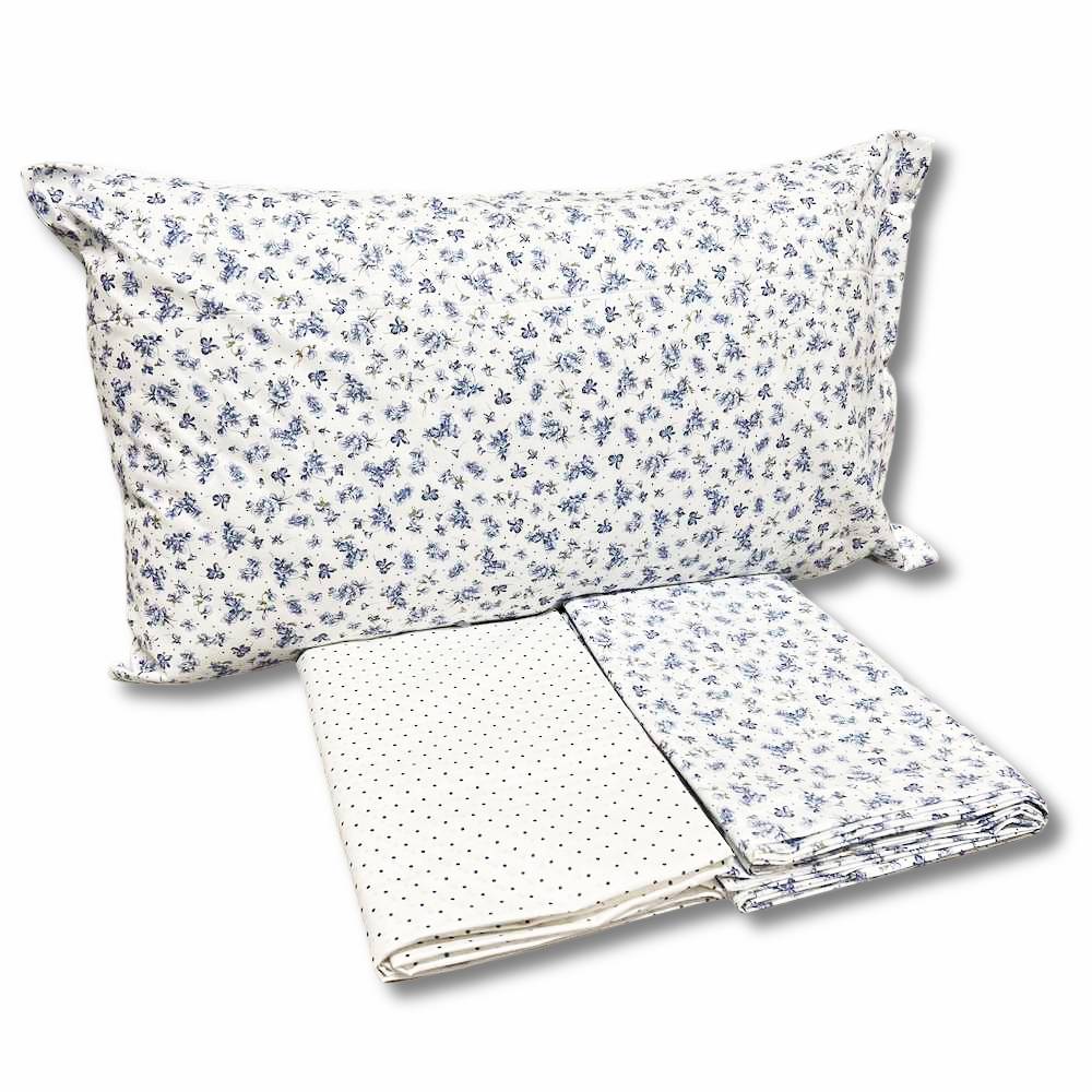 Completo Lenzuola Violette azzurre piazza e mezzo