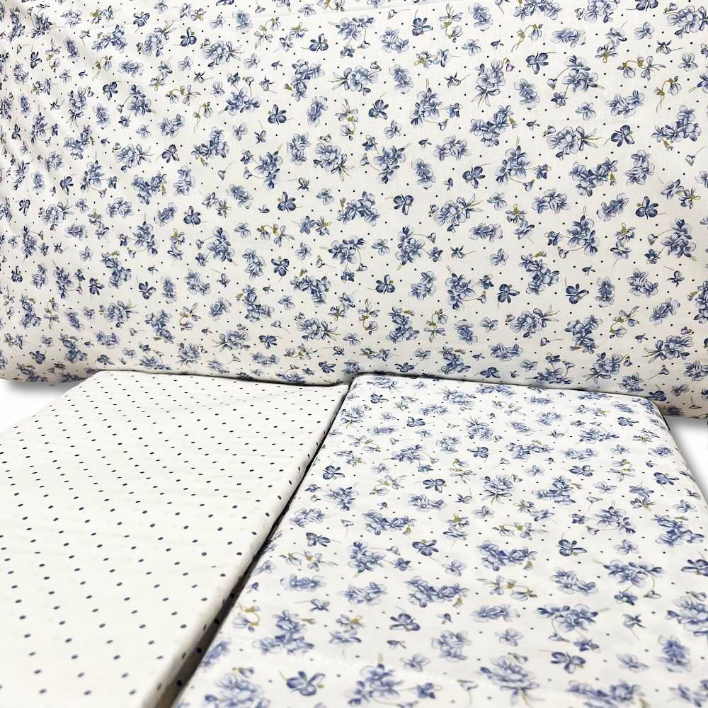Completo Lenzuola Violette azzurre singole