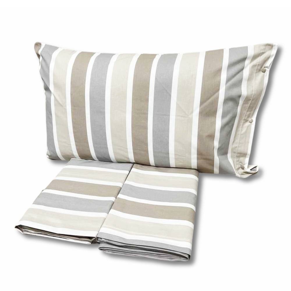 Completo Lenzuola Portofino Tortora Piazza e mezzo