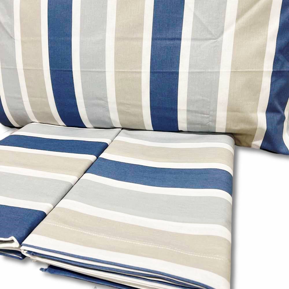 Completo Lenzuola Portofino Blu Singolo