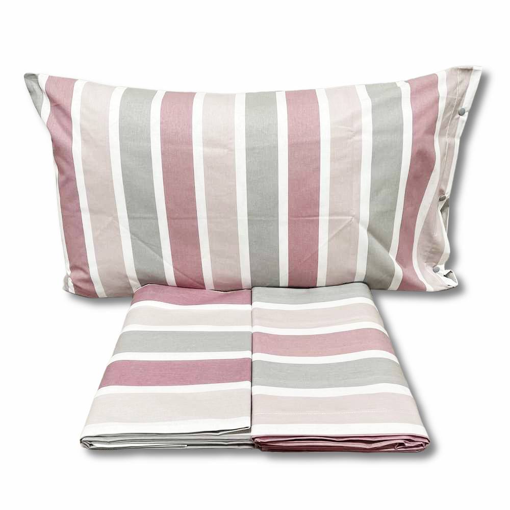 Completo Lenzuola Portofino rosa matrimoniale