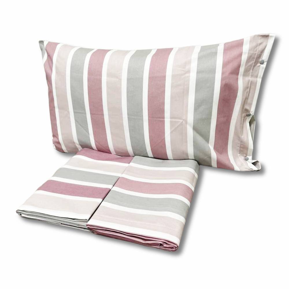 Completo Lenzuola Portofino rosa matrimoniale