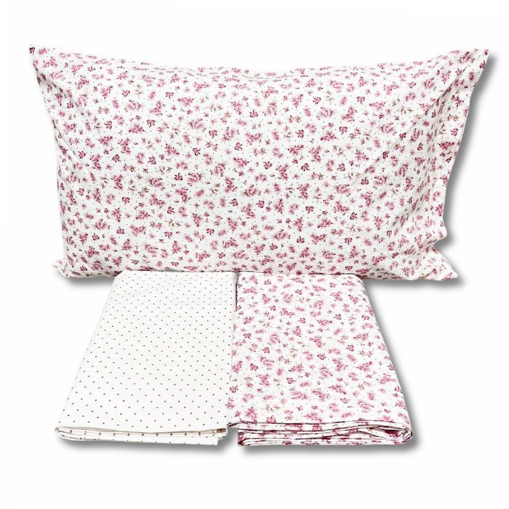 Completo Lenzuola Violette Rosa piazza e mezzo