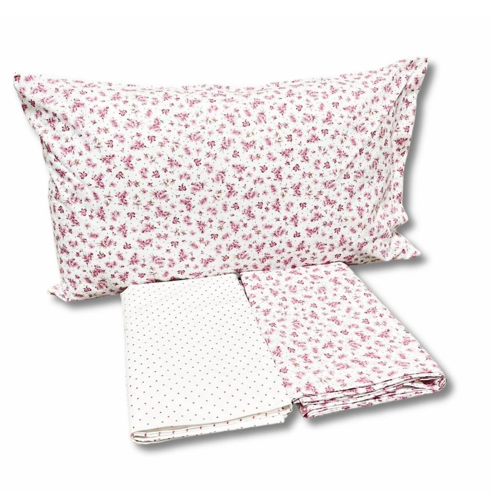 Completo Lenzuola Violette Rosa piazza e mezzo
