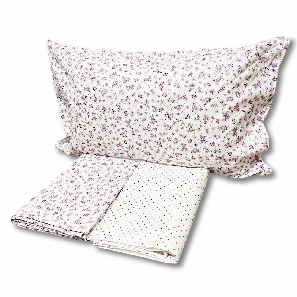 Completo Lenzuola Violette Lilla matrimoniale