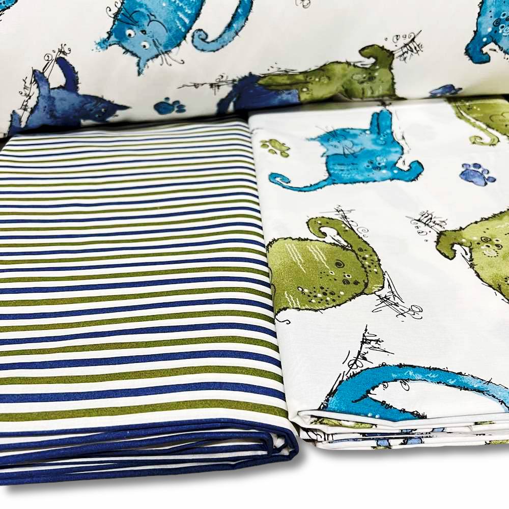 Completo Lenzuola Gattoni blu singolo