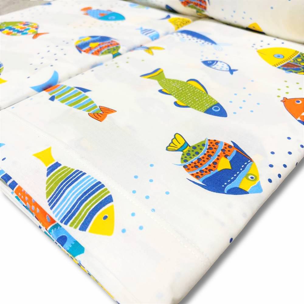 Completo Lenzuola Pesciolini arcobaleno singolo