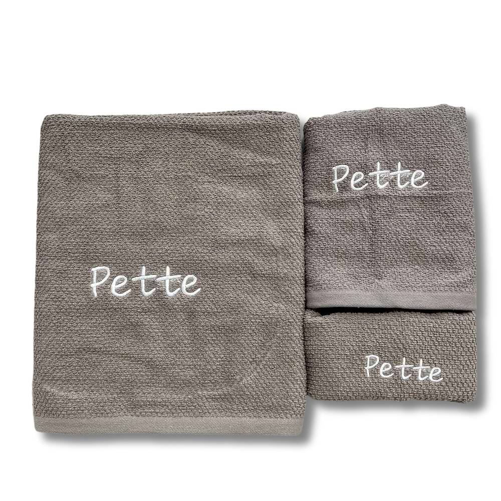 Set 3 pezzi Chicco di riso grigio fumo Personalizzato