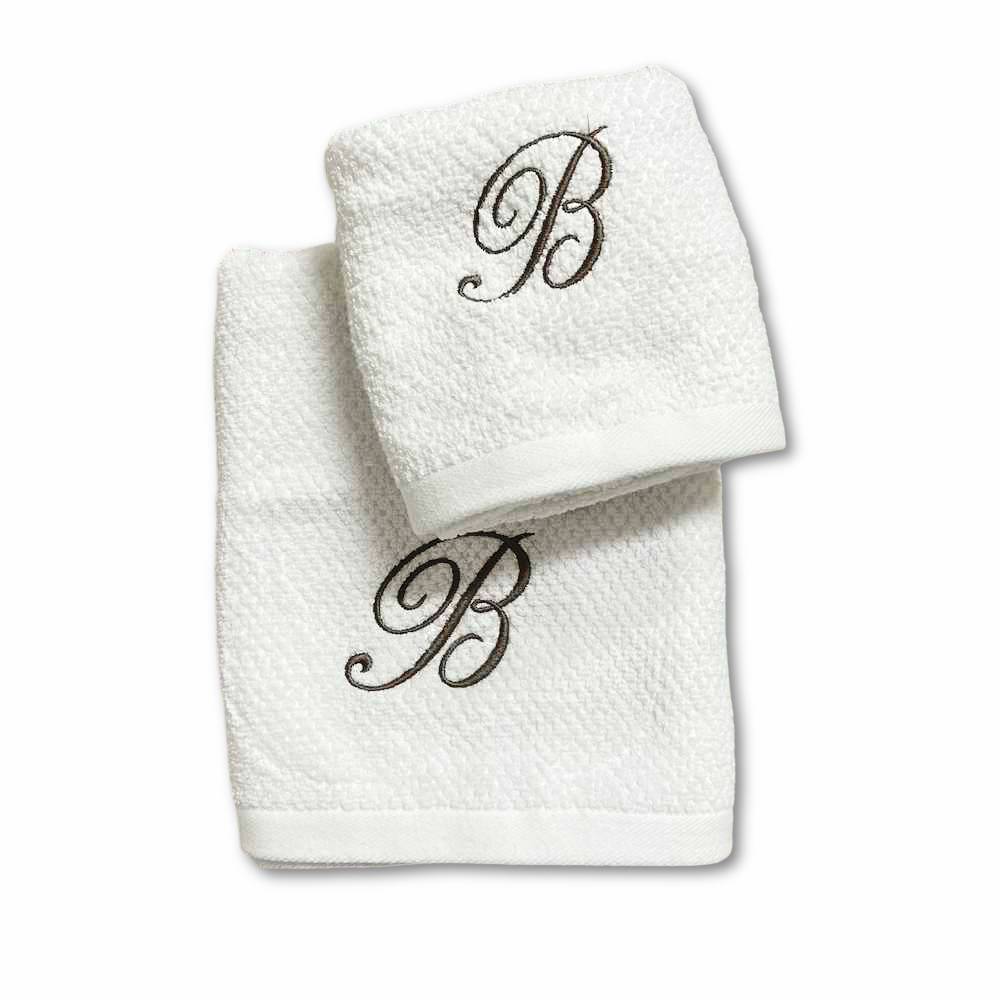 Coppia asciugamani chicco di riso bianco Personalizzato