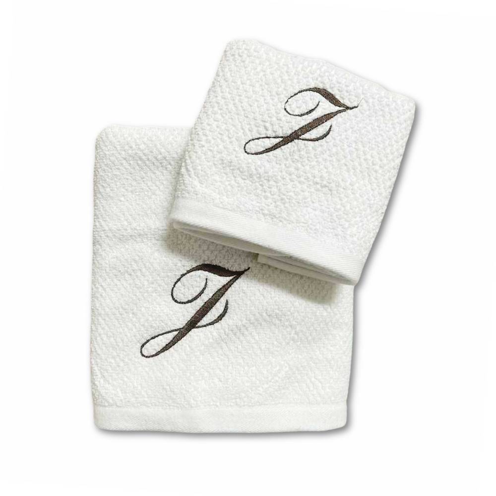 Coppia asciugamani chicco di riso bianco Personalizzato