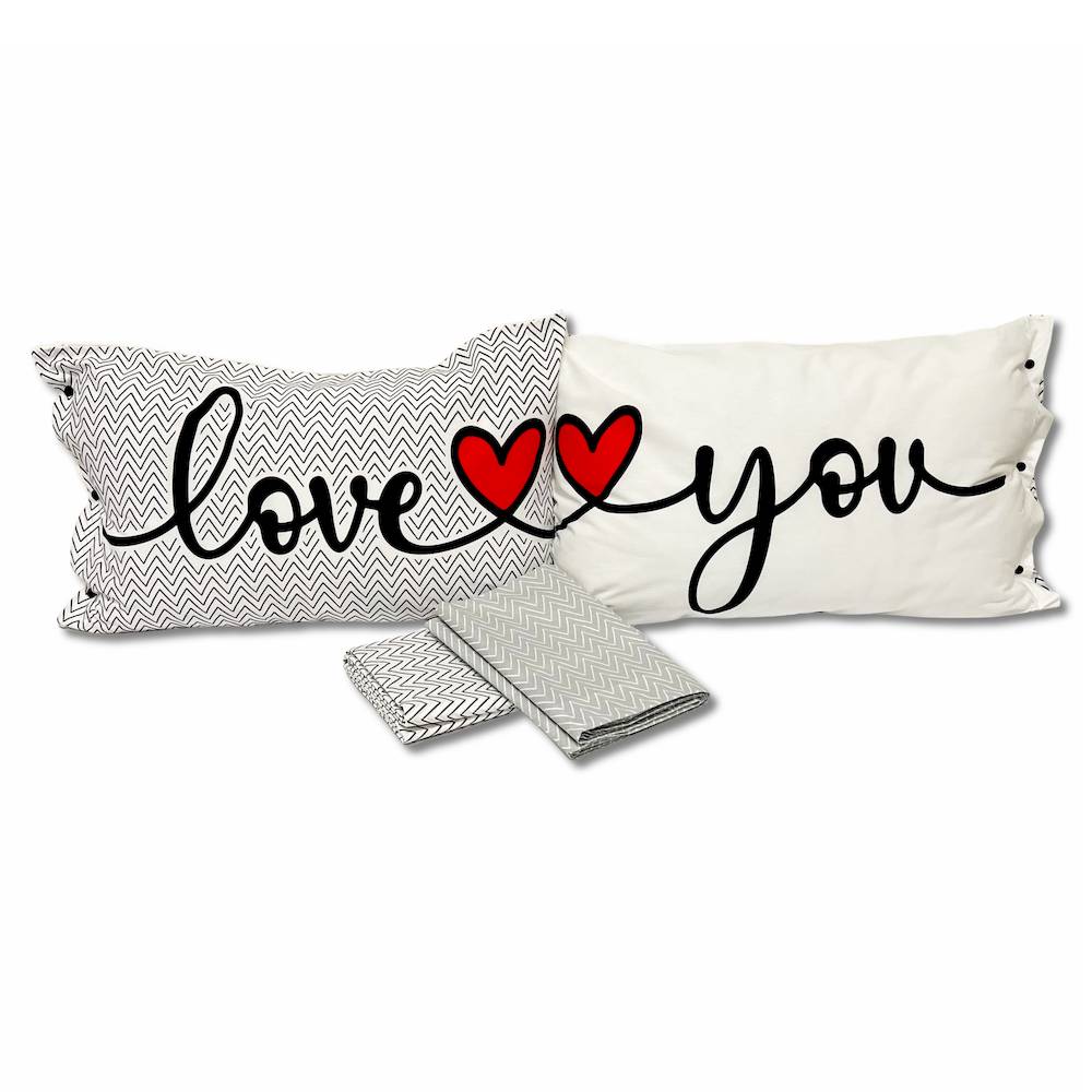 Completo Lenzuola Love you double matrimoniale