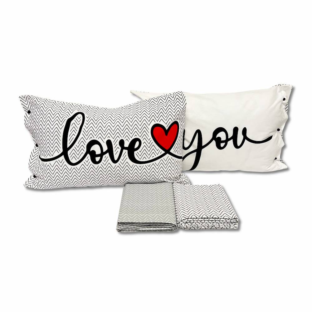 Completo Lenzuola Love you double matrimoniale