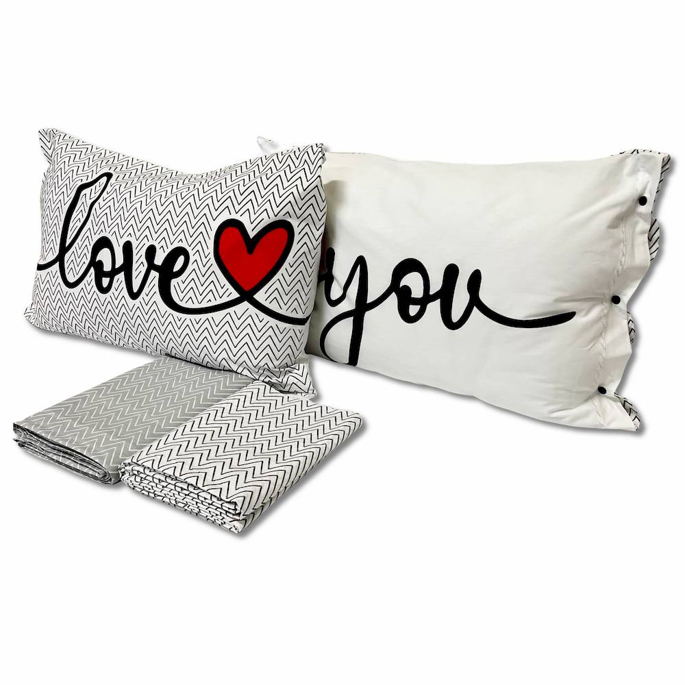 Completo Lenzuola Love you double matrimoniale