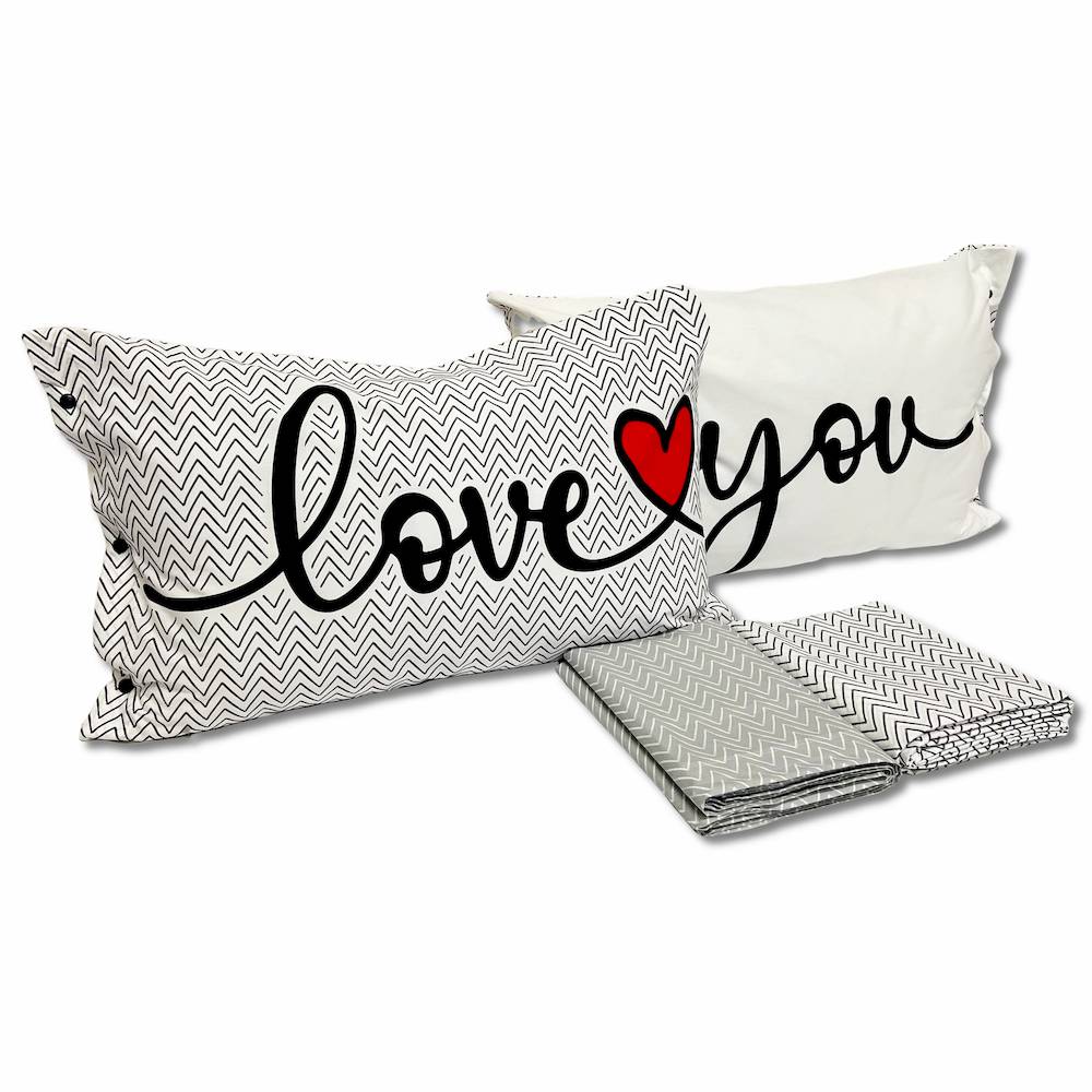 Completo Lenzuola Love you double matrimoniale